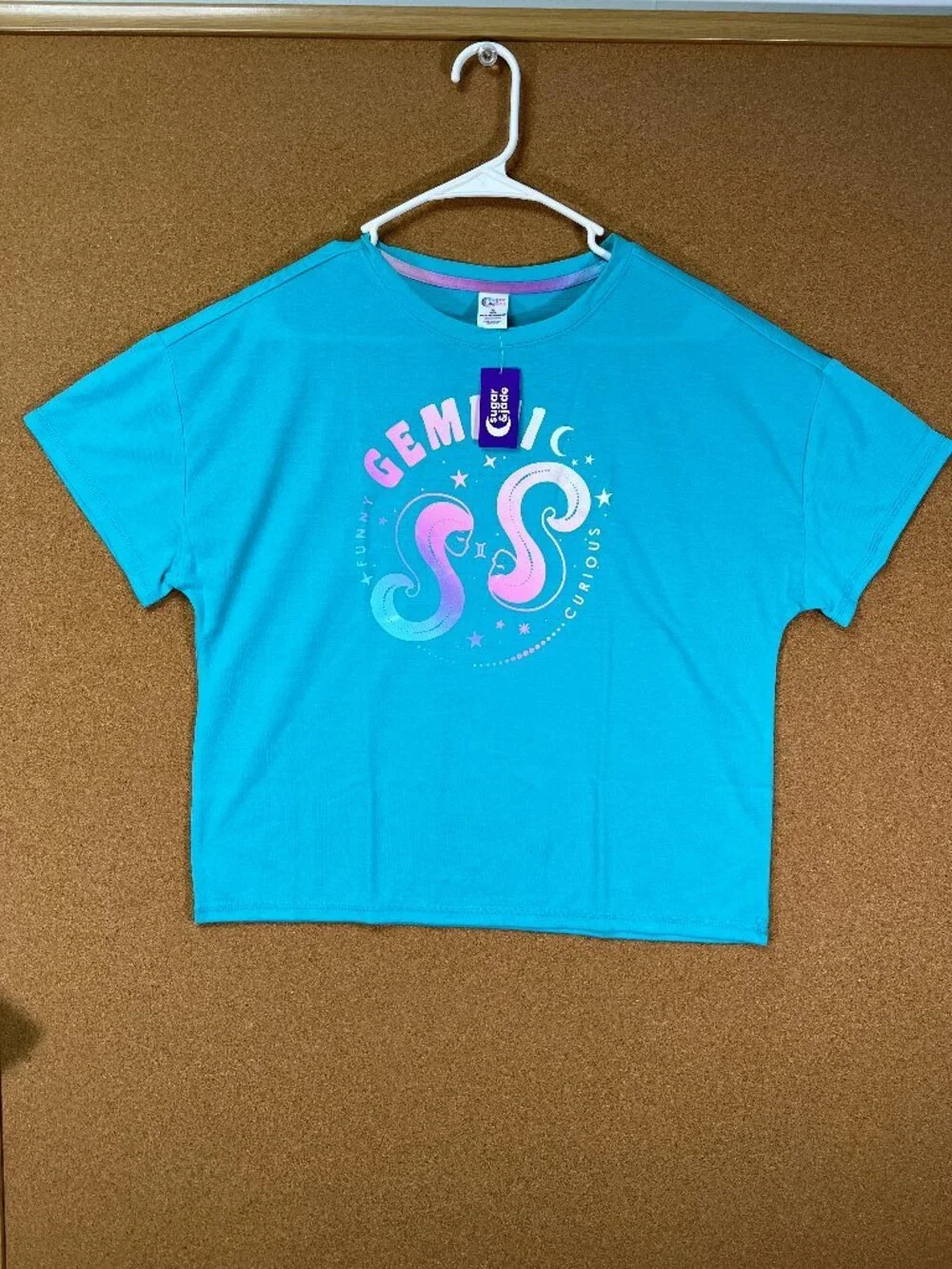 Sugar & Jade Girls Pajama XL (16-18) Graphic Tee Zodiac Gemini NWT